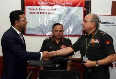 MoU between Indian Army, ICICI Bank