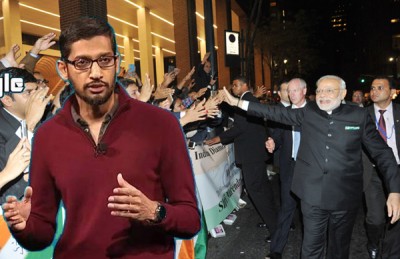 Sundar Pichai welcomes PM Narendra Modi in USA