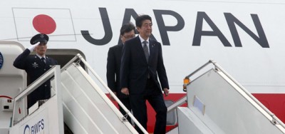 Japan PM Shinzo Abe arrives in India, Modi welcomes