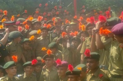 Dalbir Singh visits his school 