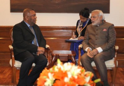 Lanka Extenal Affairs Minister meets Modi