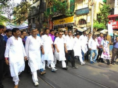 West Bengal violence: TMC holds protest march in Kolkata