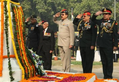 Wreath laying ceremony organised at 'Teen Murti' Memorial
