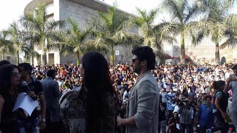 Aditya and Katrina spread their charm among students in Ahmedabad 