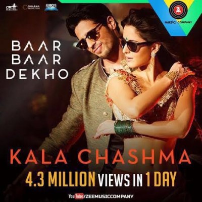 Kaala Chashma from Baar Baar Dekho has created a trailblazing record