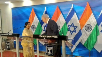 Sushma Swaraj meets Israel PM Benjamin Netanyahu