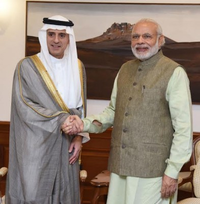 PM Modi receives Saudi Arabia's foreign minister 