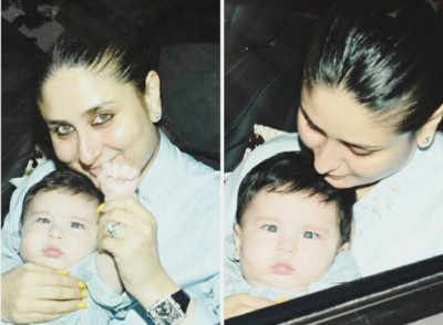 Kareena spotted with her son Taimur at Tusshar Kapoor's son's birthday party