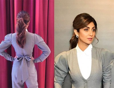 Shilpa Shetty looks classy in her vintage jumpsuit attire
