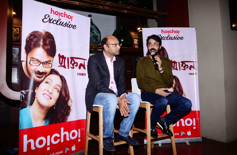 Prosenjit, others meet media over digital premiere of movie Praktan