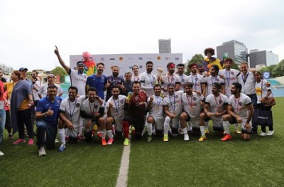 Abhishek Bachchan shares pictures of his winning Football team from Singapore
