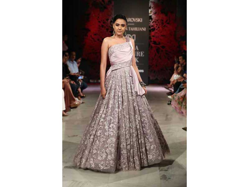 Models walk the ramp for Tarun Tahiliani's show