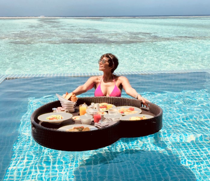 Mandira Bedi enjoys Maldives vacation, scorches social media with bikini images