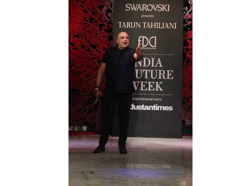 Models walk the ramp for Tarun Tahiliani's show