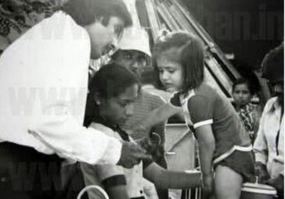 Amitabh Bachchan shares old image of baby Kareena Kapoor from Pukar set 