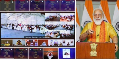 Prime Minister Narendra Modi inaugurates six mega projects in Uttarakhand under Namami Gange