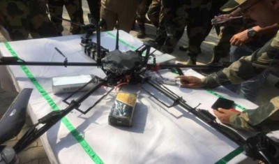 BSF shoots Pakistan drone laden with arms along IB in Jammu