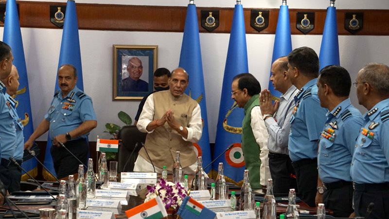 Rajnath Singh addresses IAF Commanders Conference in New Delhi