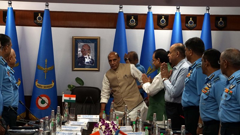 Rajnath Singh addresses IAF Commanders Conference in New Delhi