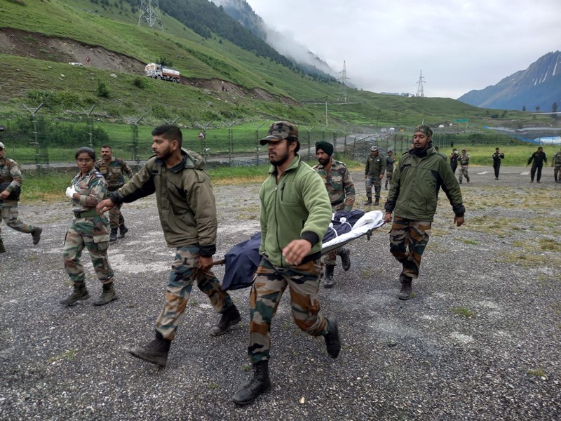 IAF chopper carrying NDRF team joins rescue op in cloudburst affected areas near Amarnath cave