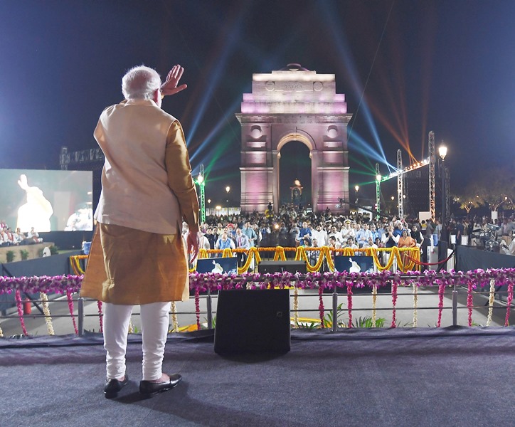 Moments from PM Modi unveiling Kartavya Path, statue of Netaji Subhas Chandra Bose at India Gate