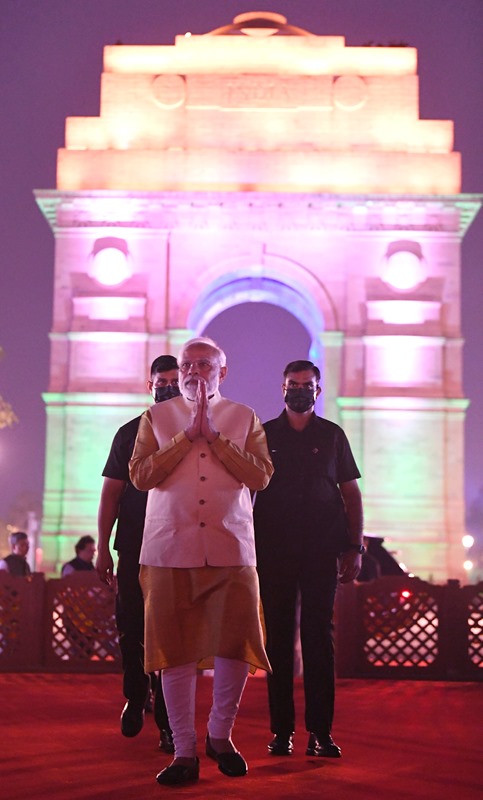 Moments from PM Modi unveiling Kartavya Path, statue of Netaji Subhas Chandra Bose at India Gate