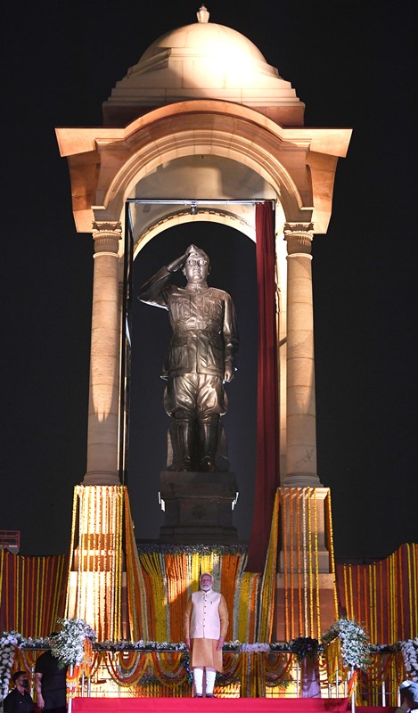 Moments from PM Modi unveiling Kartavya Path, statue of Netaji Subhas Chandra Bose at India Gate