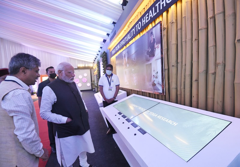 PM Modi visits exhibition in Mysore