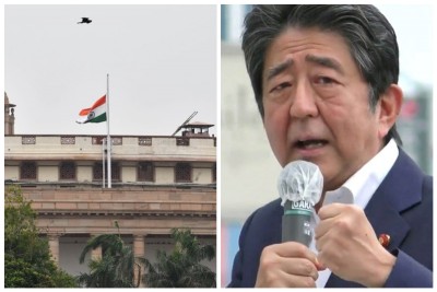 Tri-colour flies half-mast, India mourns death of ex-Japanese PM Shinzo Abe