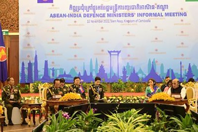 Defence Minister Rajnath Singh, Cambodian counterpart co-chair maiden India-ASEAN Defence Ministers’ Meeting in Siem Reap