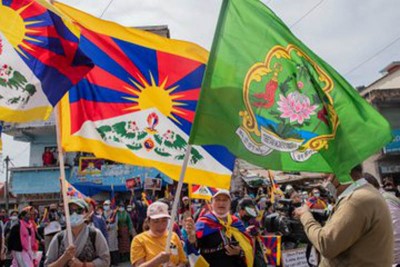 China’s national day: Tibetans demonstrate in New Delhi