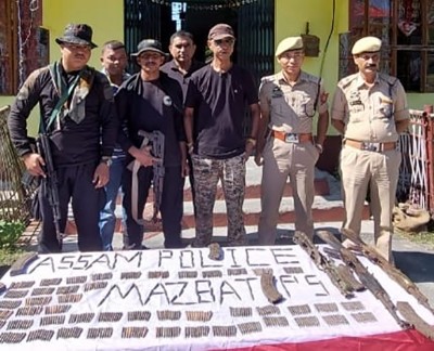 Huge cache of arms and ammunition recovered along Assam-Arunachal Pradesh border