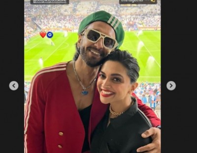 Deepika Padukone, Ranveer Singh watch 'historic moment' of FIFA World Cup final together in Qatar