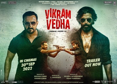 Hrithik Roshan, Saif Ali Khan starrer Vikram Vedha's trailer launched