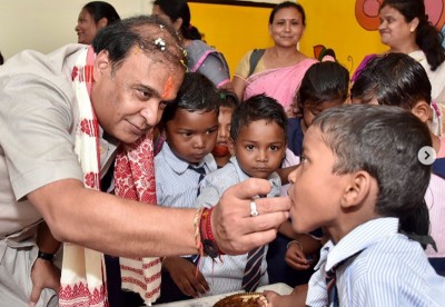 Assam CM attends Garib Kalyan Sammelan at Gargaon in Sivasagar district