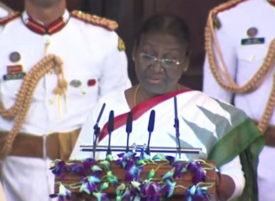 Droupadi Murmu takes oath as President of India