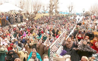 Shab-E-Meraj: Devotees brave downpour to see holy relic of Prophet Muhammad