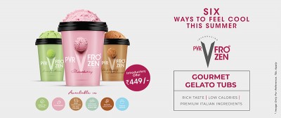 PVR launches V-Frozen Gourmet Gelatos in cinemas