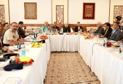 Amit Shah participates in review meeting in Srinagar on security situation in Jammu and Kashmir