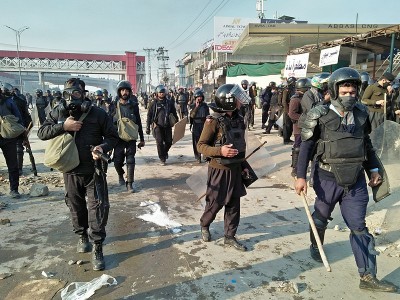 Police baton charge PoK university students as they protest demanding online exams amid COVID surge