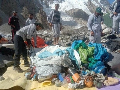 Mountains of trash pile up on K2, climbers left in dismay