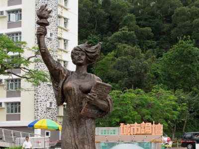 Tiananmen Event: Hong Kong students hide tiny 'democracy goddesses' statue on campus