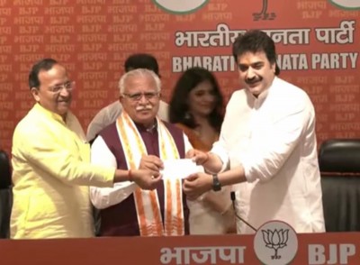 Former Congress leader Kuldeep Bishnoi joins BJP