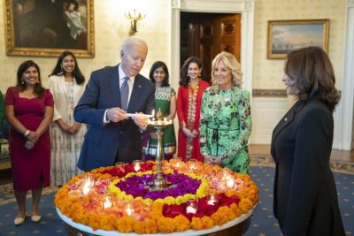 US: Joe Biden participates in White House's Diwali celebration