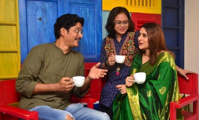 Actors Debnath Chattopadhyay, Maadhurima Chakraborty attend Four Coins Cafe's anniversary weekend celebration