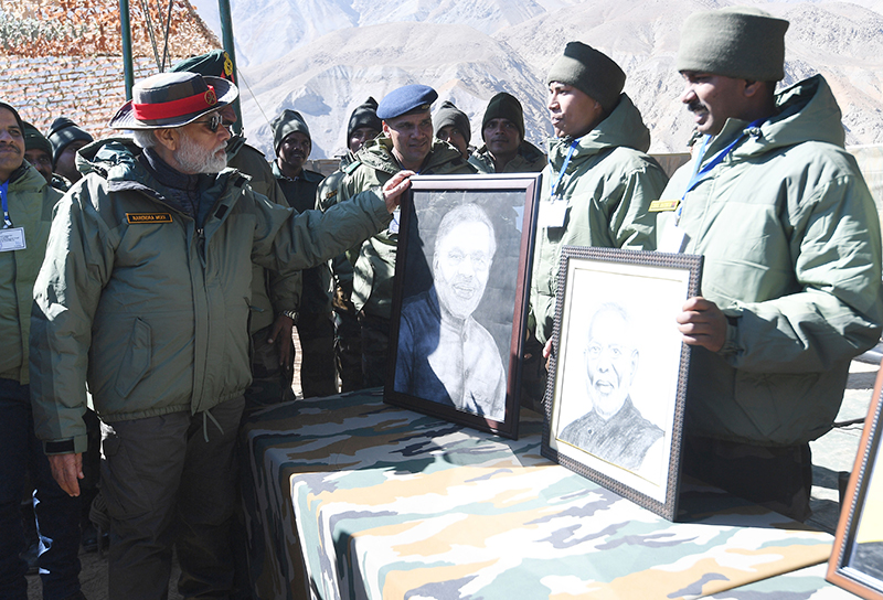 PM Narendra Modi celebrates Diwali with Armed forces in Kargil