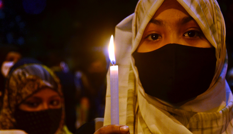 Hijab row: Candlelight protests held in Kolkata