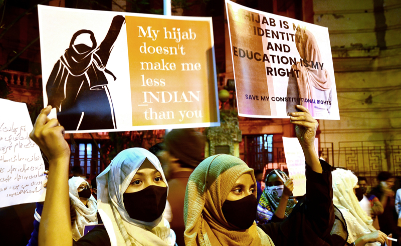 Hijab row: Candlelight protests held in Kolkata