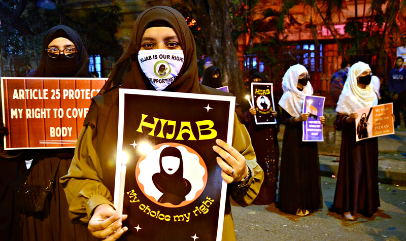 Hijab row: Candlelight protests held in Kolkata