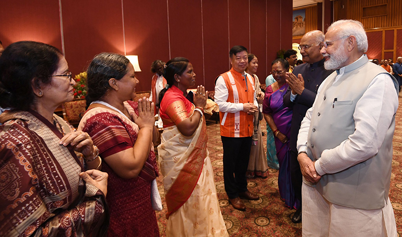 PM Modi hosts dinner for outgoing President Ram Nath Kovind